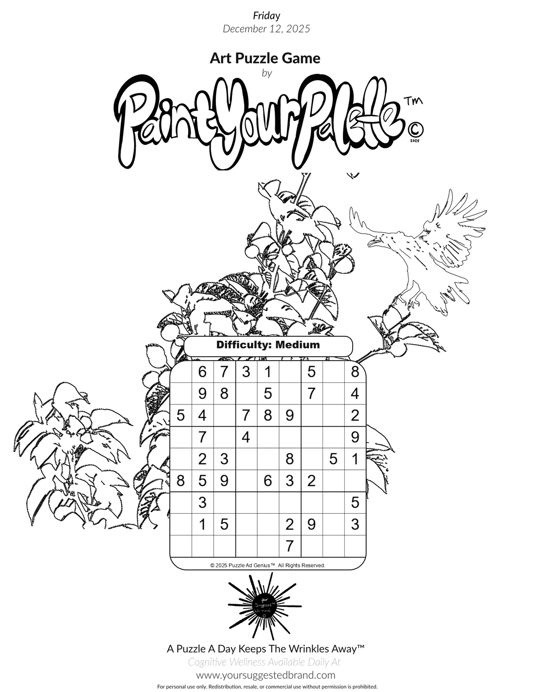 A Puzzle A Day Keeps the Wrinkles Away™ Friday December 12 2025