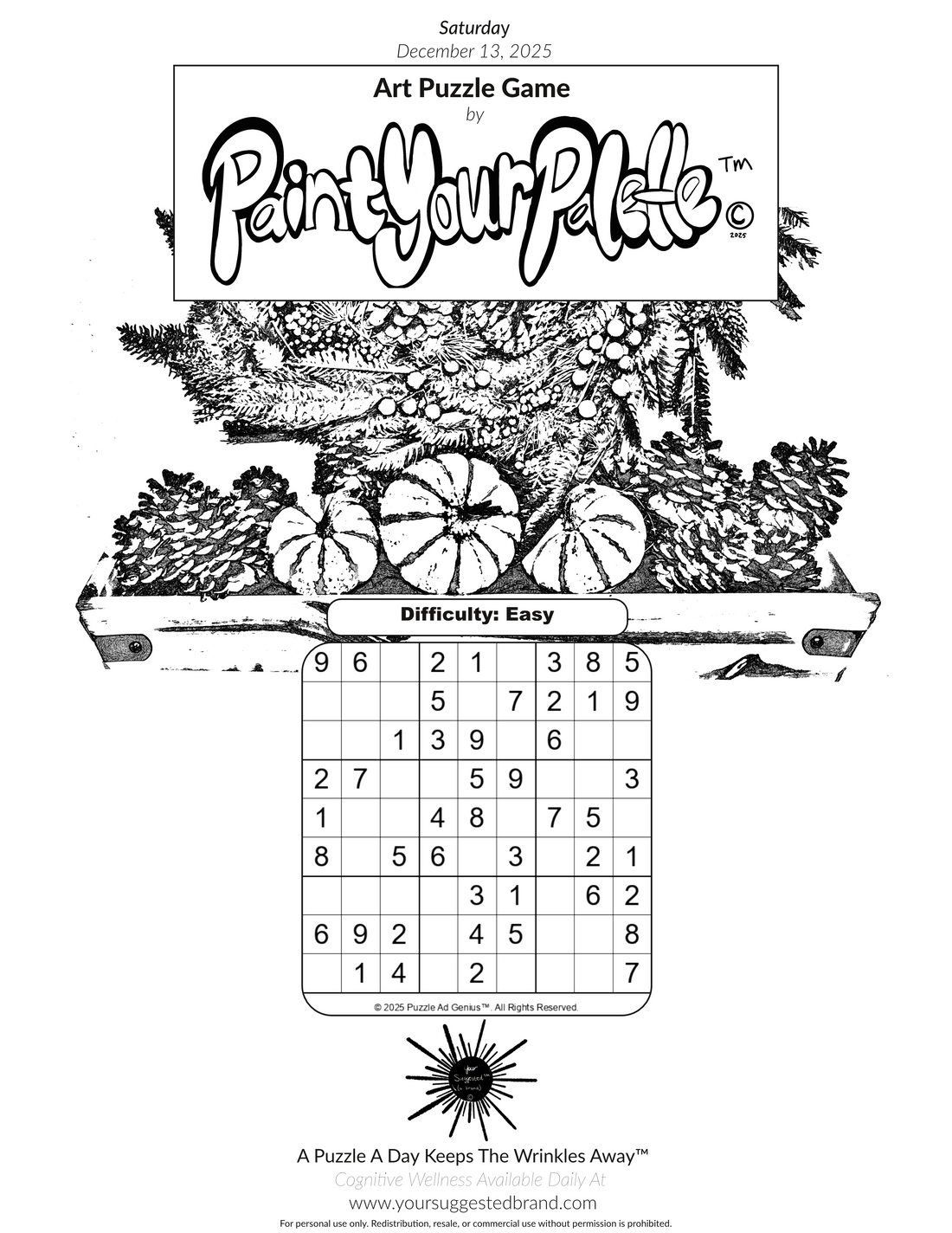 A Puzzle A Day Keeps the Wrinkles Away™ Saturday December 13 2025