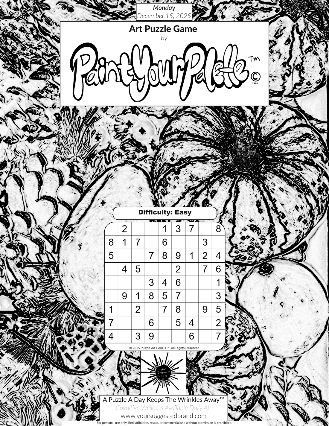 A Puzzle A Day Keeps the Wrinkles Away™ Monday December 15 2025