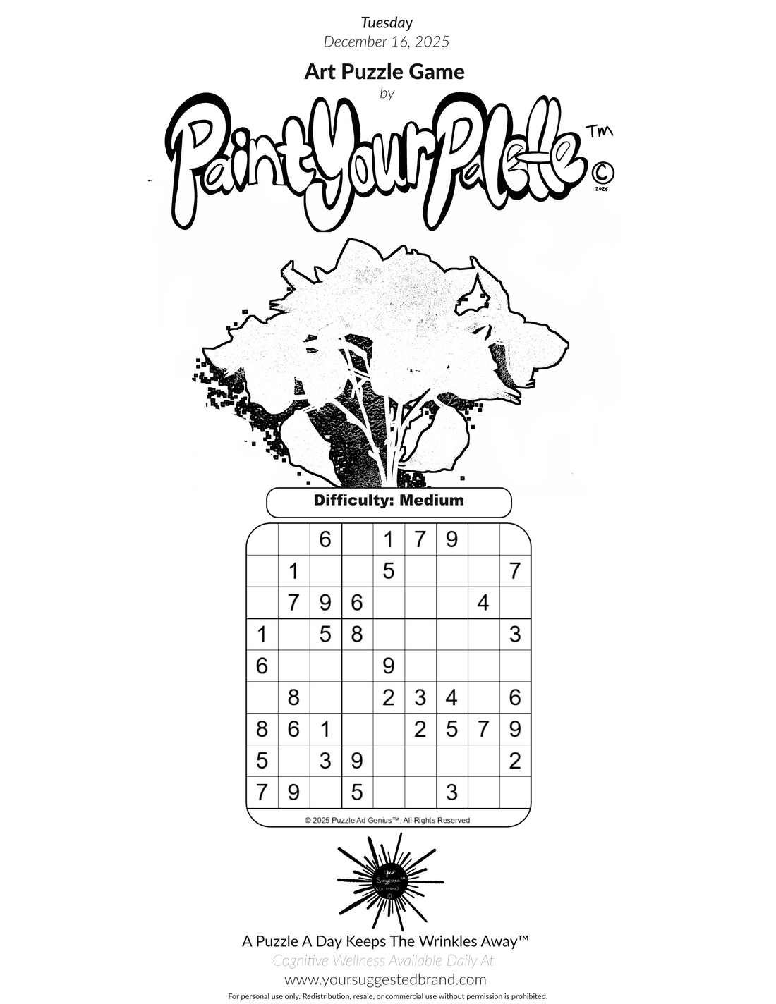 A Puzzle A Day Keeps the Wrinkles Away™ Tuesday December 16 2025