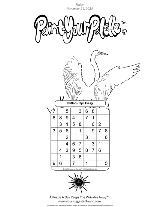 A Puzzle A Day Keeps the Wrinkles Away™ Friday November 21 2025