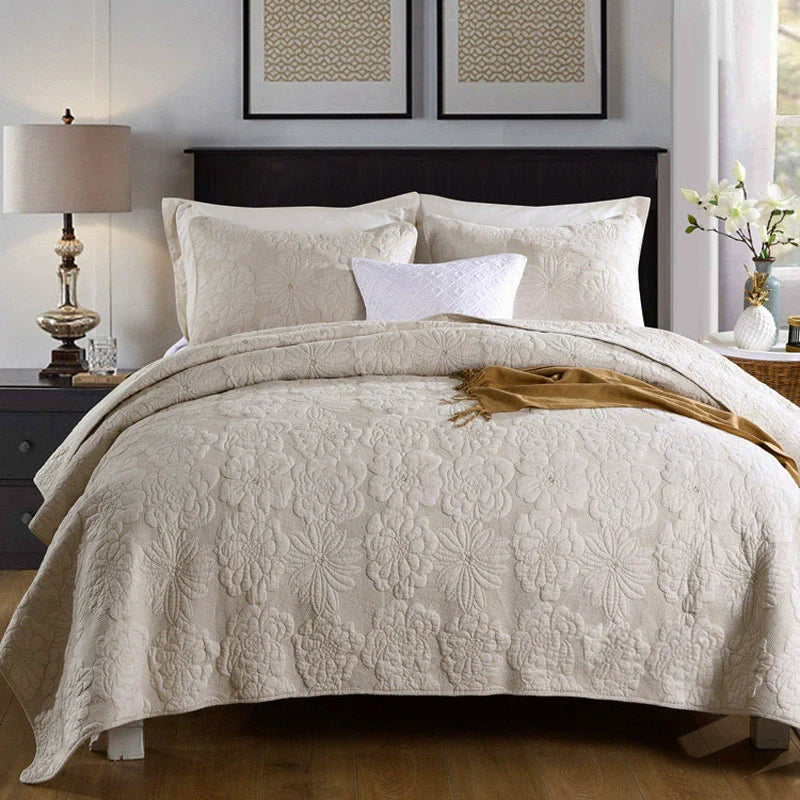 American-Style Large Cotton Quilting Embroidery Foreign Trade Bedsprea ...