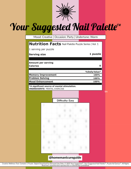 Your Suggested Nail Palette™ | Beauty Inspired Puzzle | Digital Download