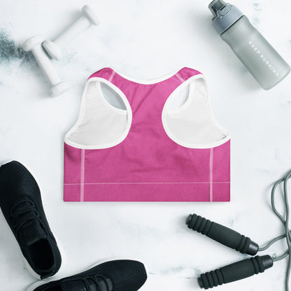 Energetic Pink Padded Sports Bra E