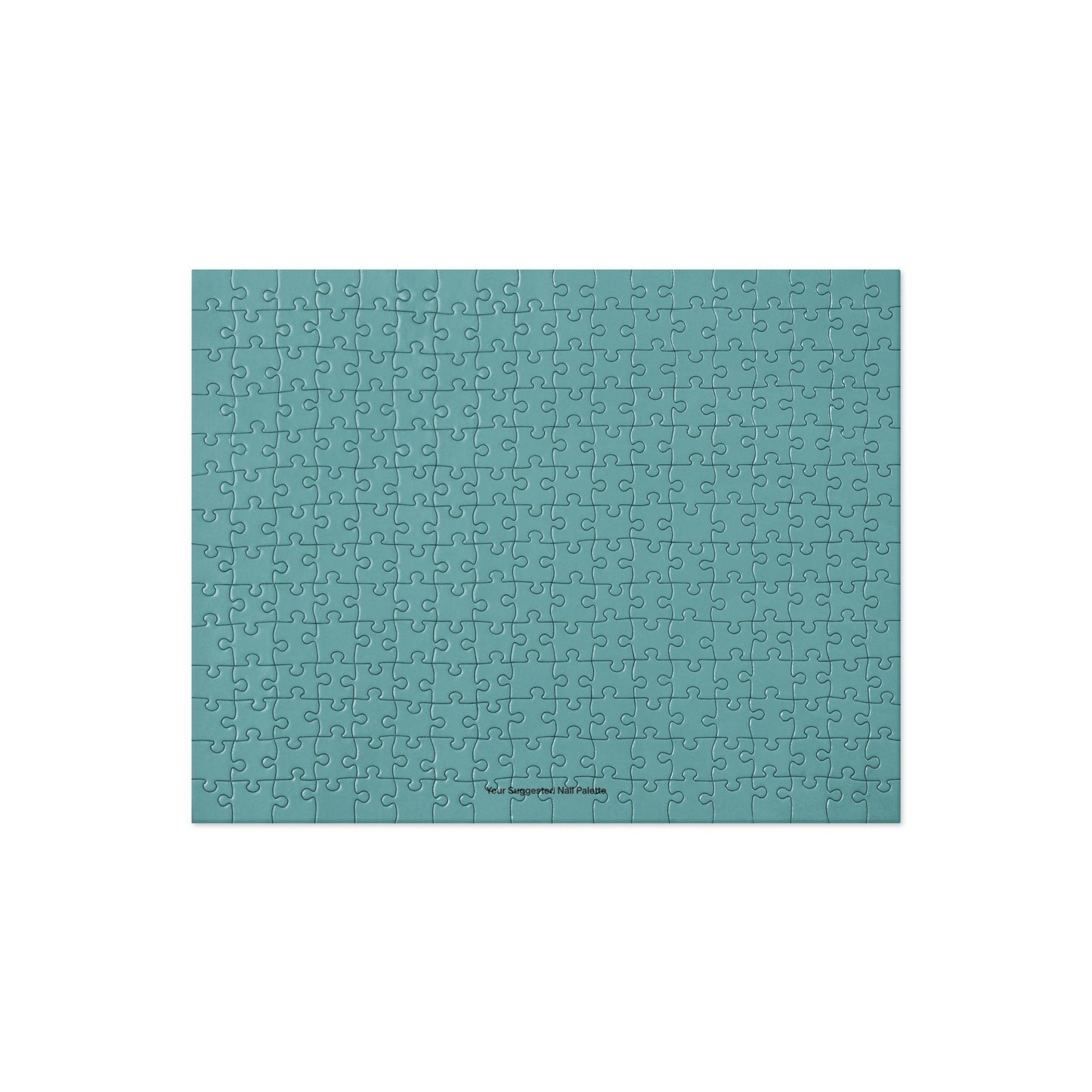 Your Suggested Nail Palette brand cadet blue colored jigsaw puzzle on a white background.