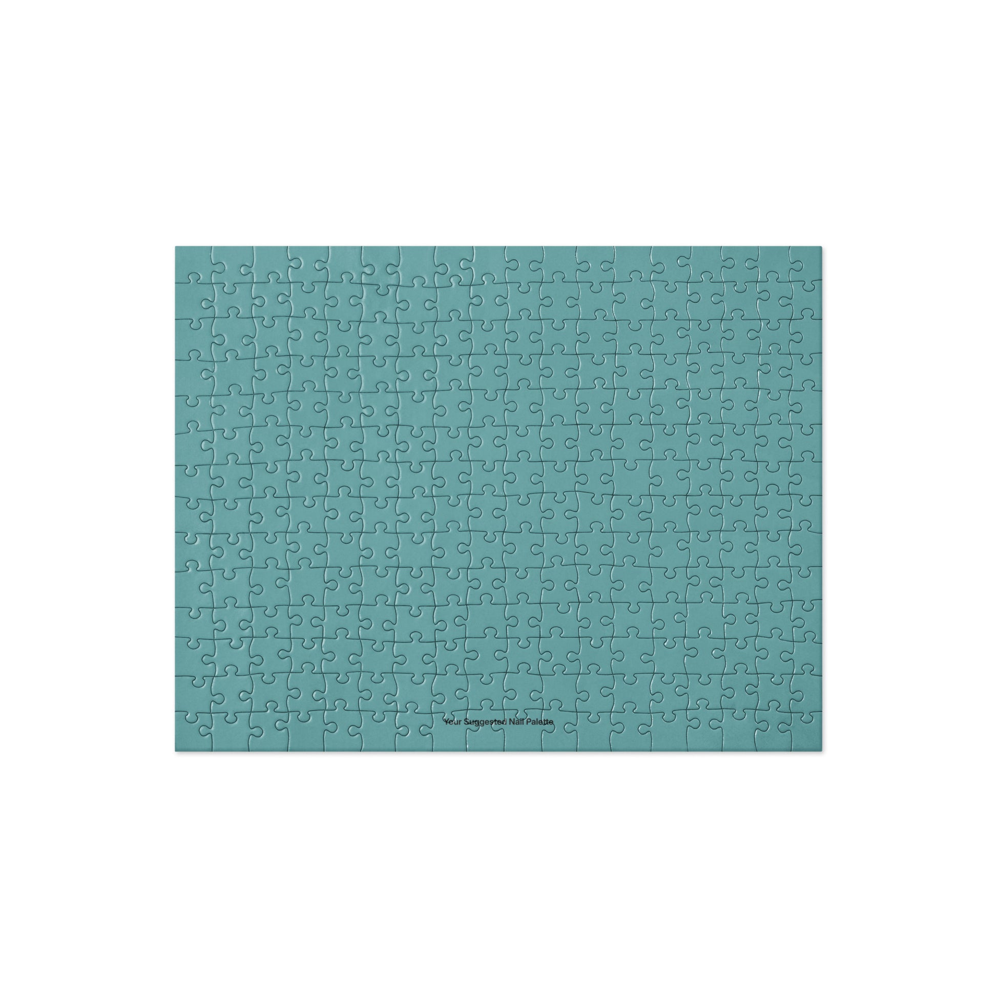 Your Suggested Nail Palette brand cadet blue colored jigsaw puzzle on a white background.