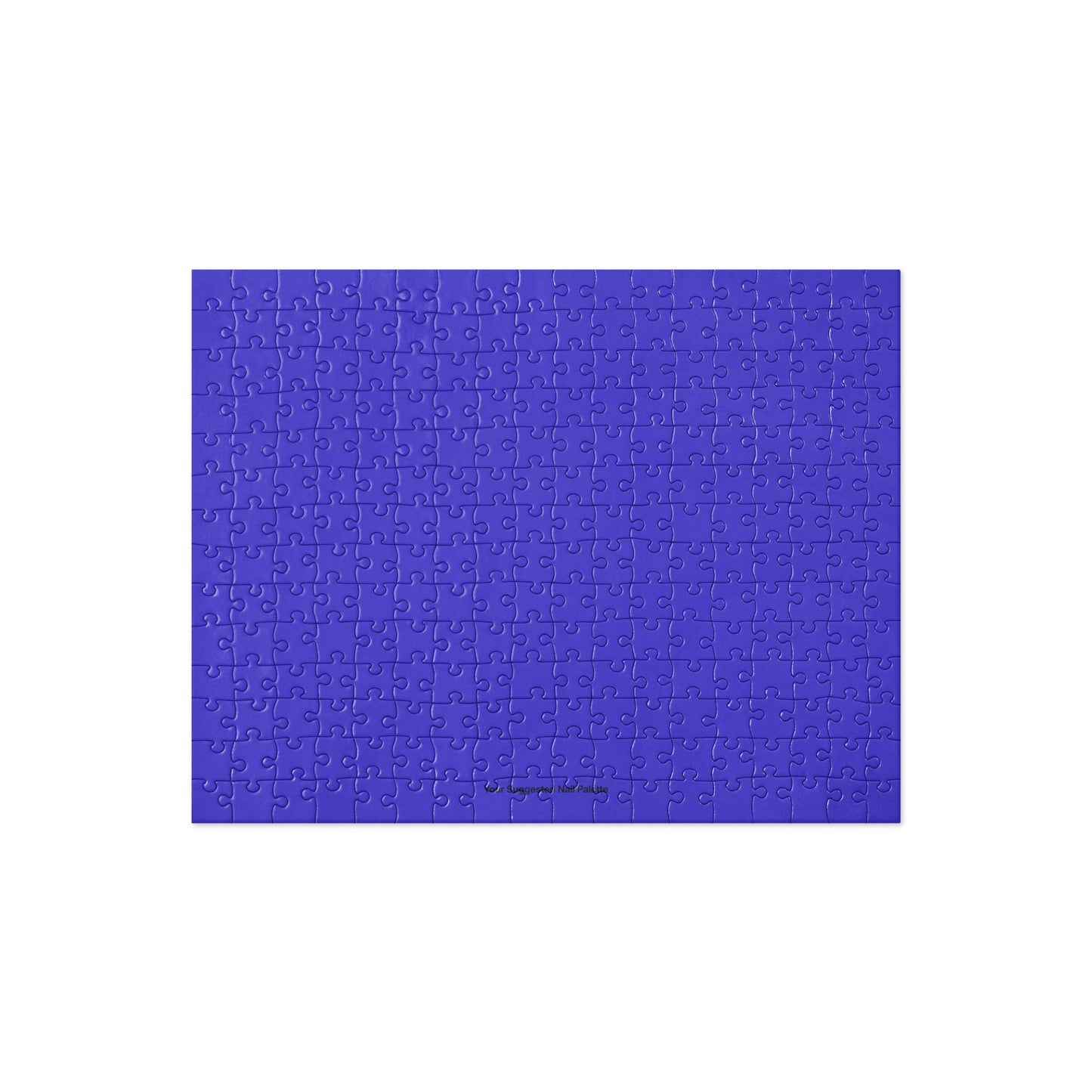 Your Suggested Nail Palette brand dark slate blue colored jigsaw puzzle on a white background.