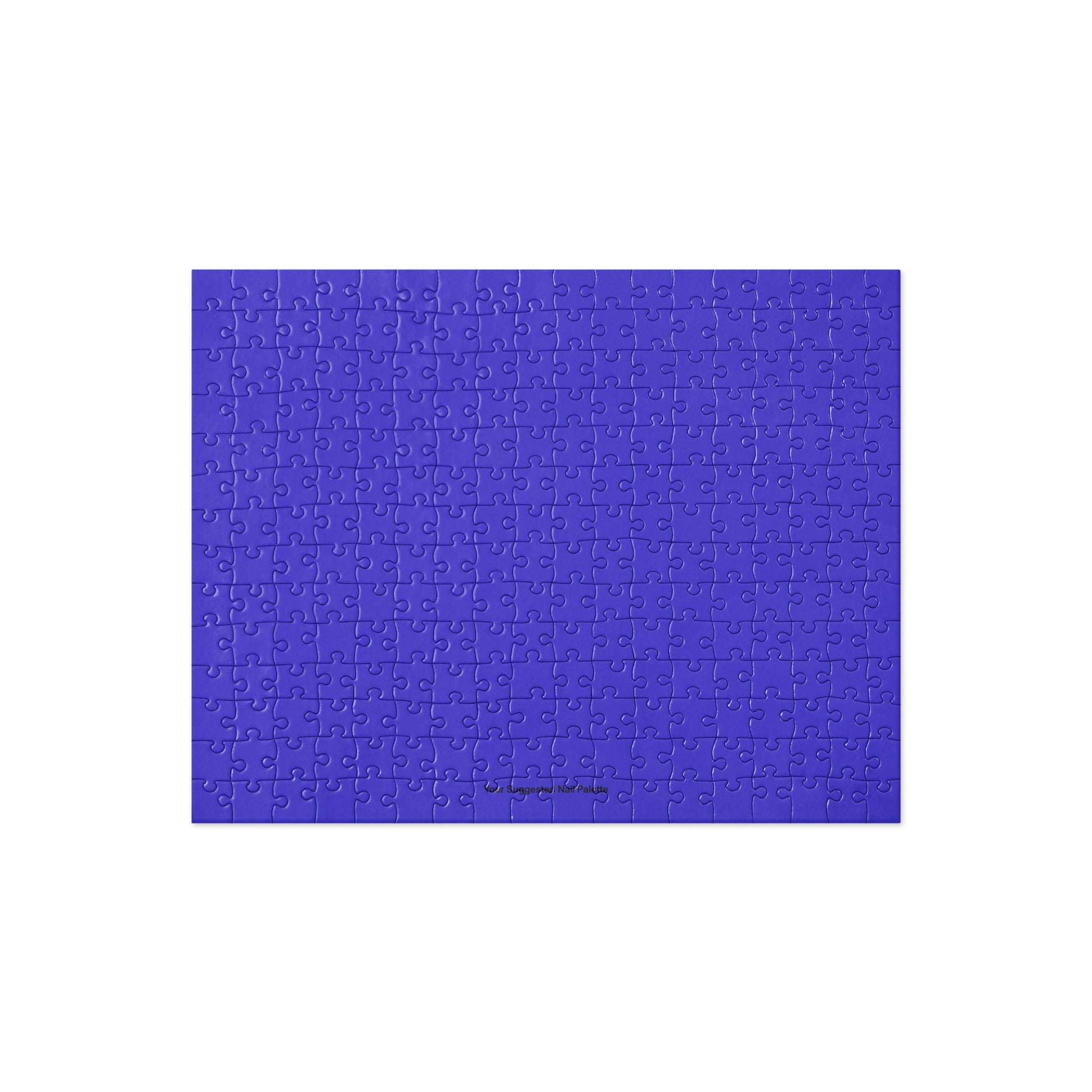 Your Suggested Nail Palette brand dark slate blue colored jigsaw puzzle on a white background.