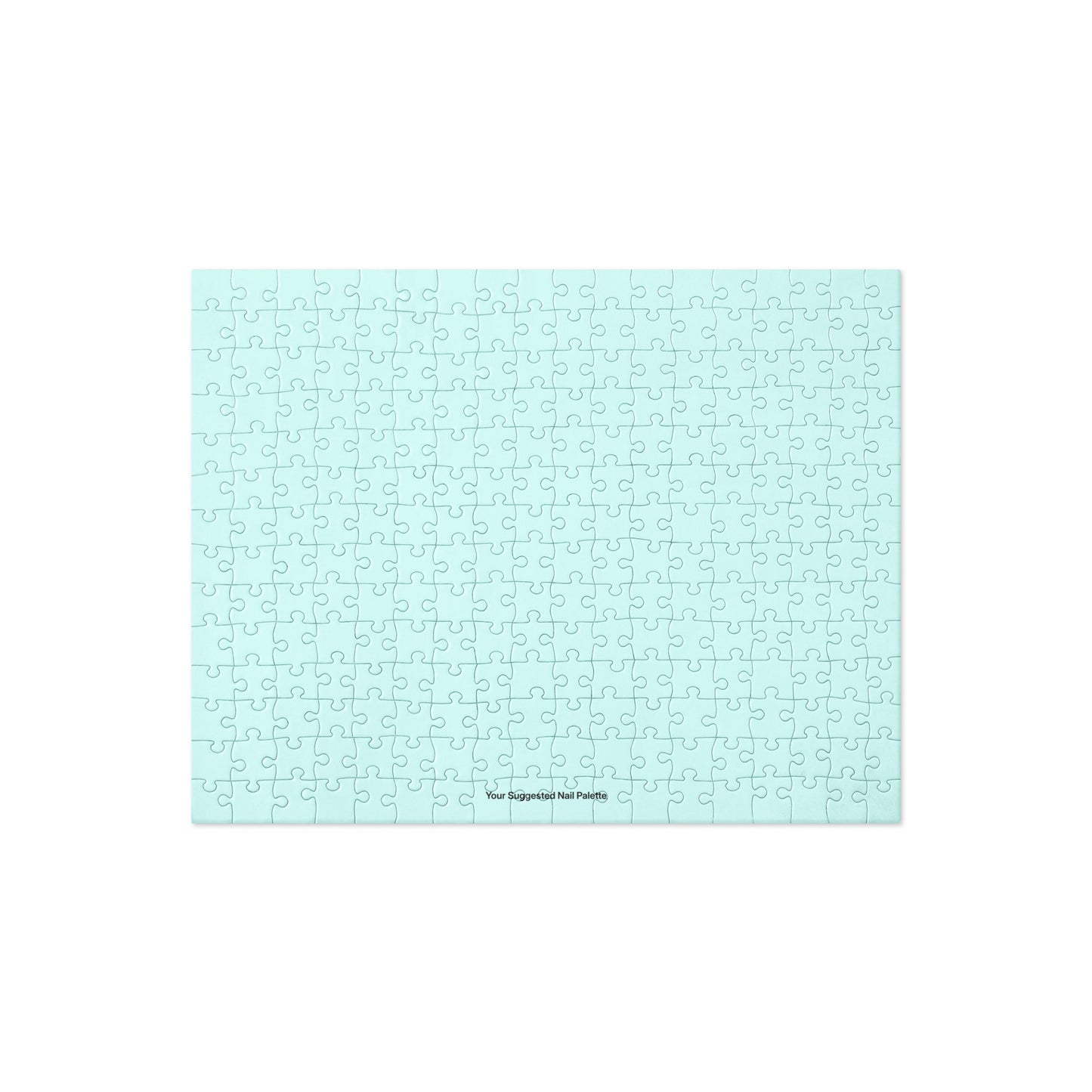 Monochromatic Your Suggested Nail Palette brand jigsaw puzzle in light cyan on white background