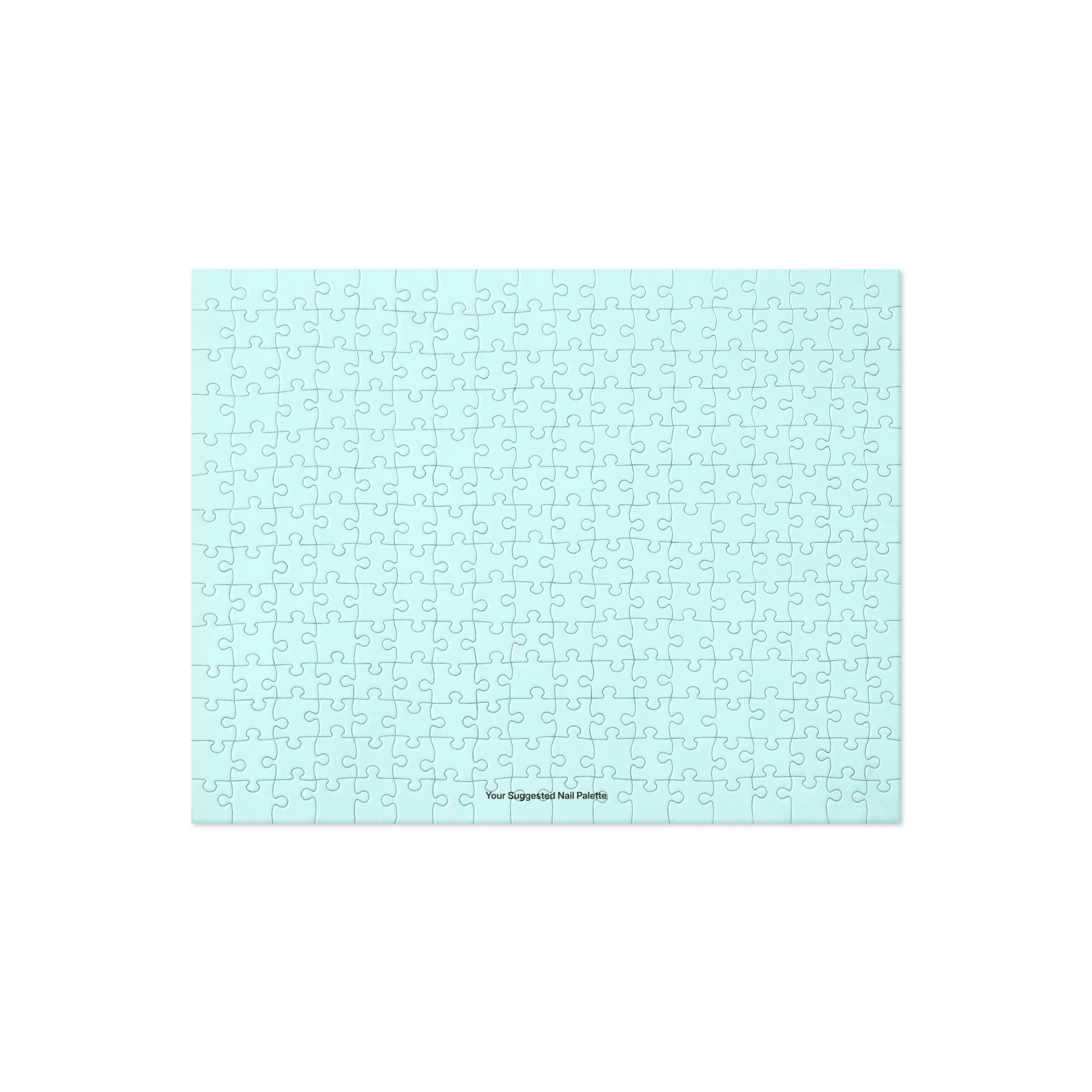 Monochromatic Your Suggested Nail Palette brand jigsaw puzzle in light cyan on white background